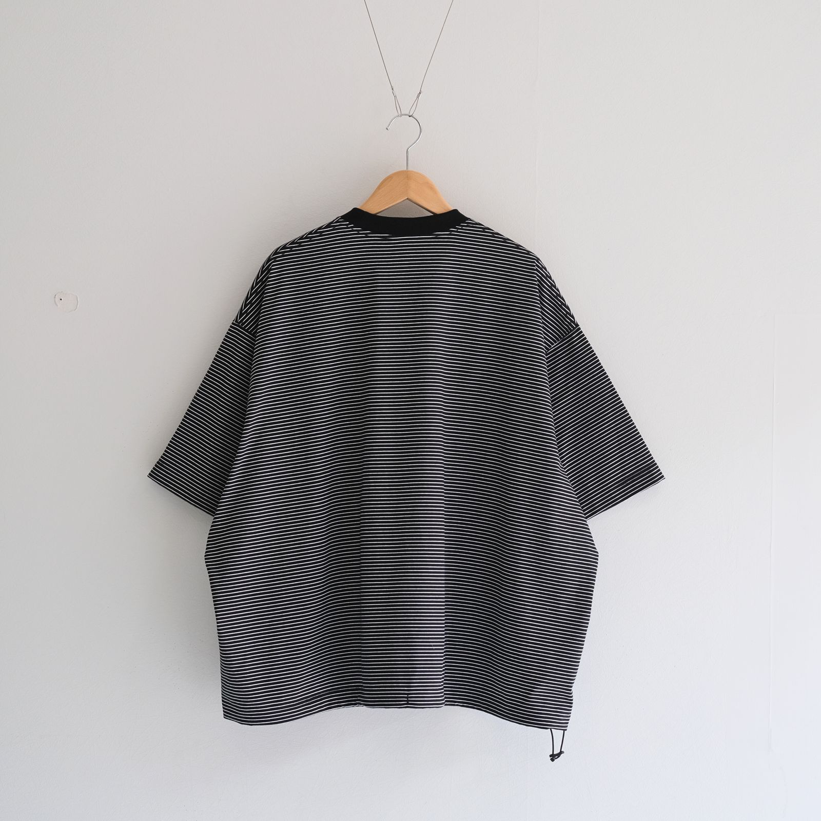 BALLOON BORDER SHORT SLEEVE T-SHIRT / Tシャツ / バルーン / ボーダー / BLACK × WHITE