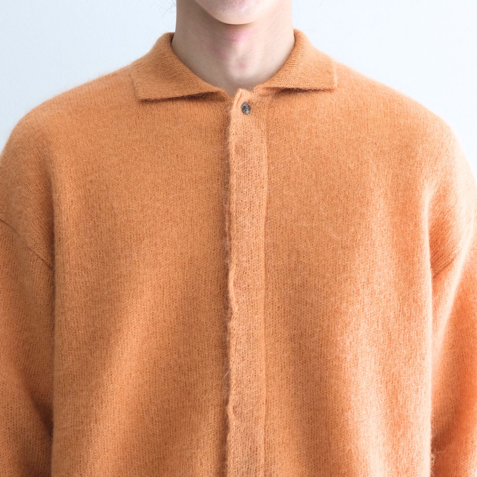 【残り1点】Kid Mohair Knit Shirts（Orange）