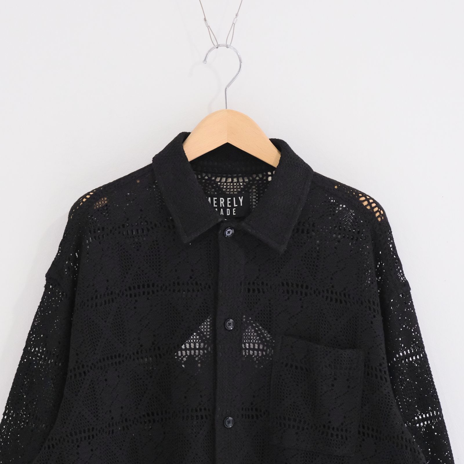 LAZY OVER SHIRKET / シャツ / レース / BLACK