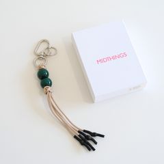 CHARM KEY CHAIN（GREEN×BEIGE）