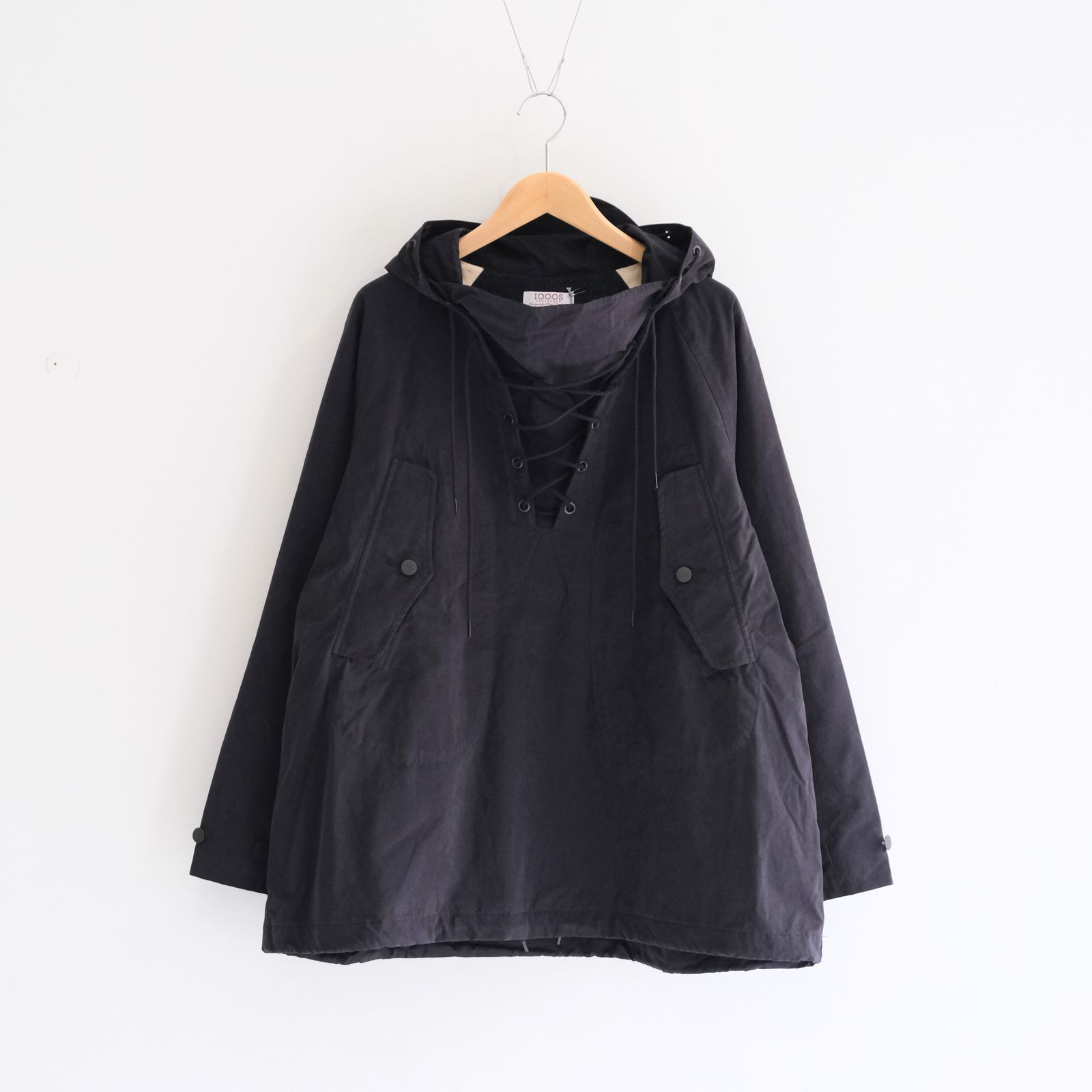 WAXED WEATHER PARKA / プルオーバー / パーカー / ワックス加工 / INK BLACK
