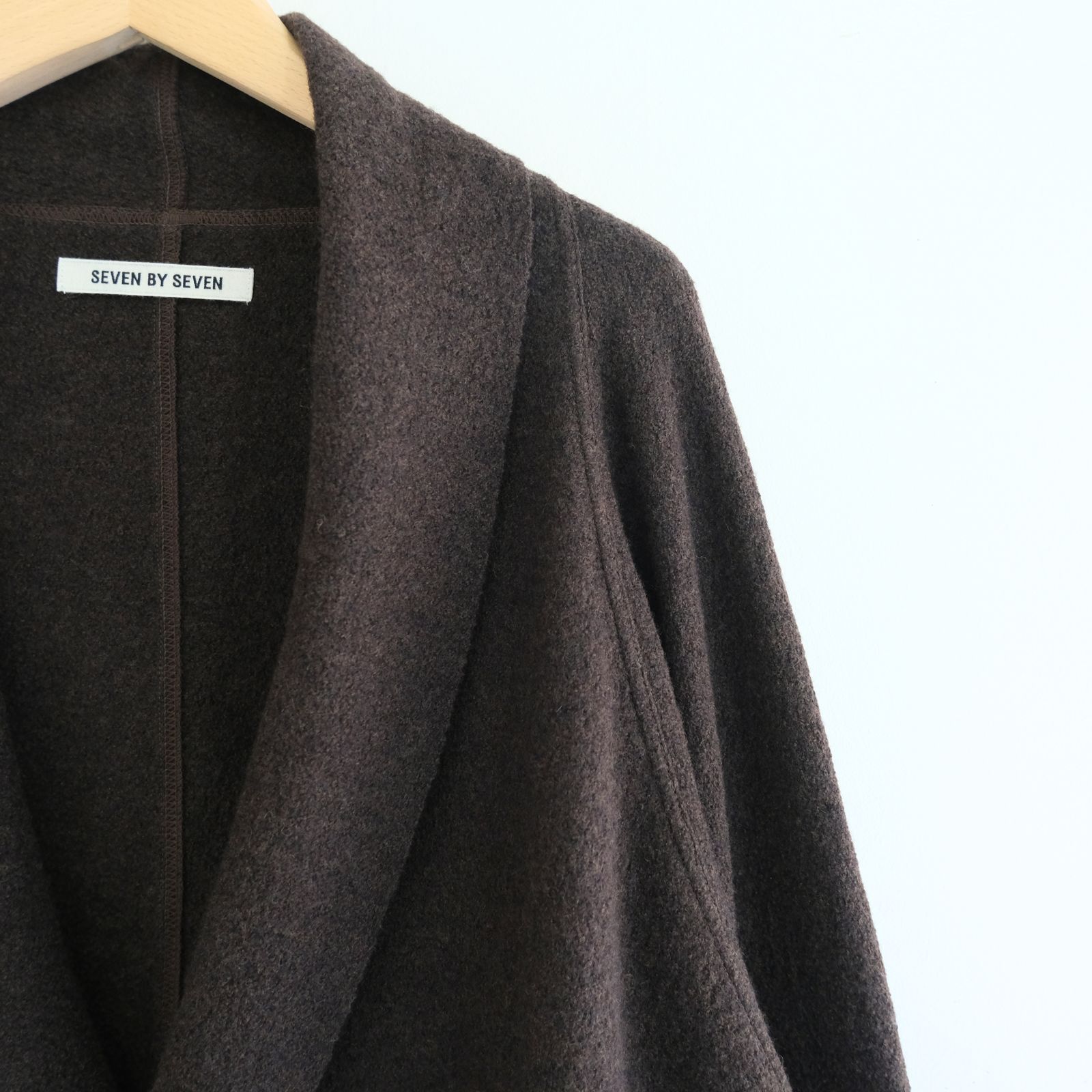 【残り1点】CARDIGAN JACKET  ‐Hard Twist Crepe Knit‐（Brown）