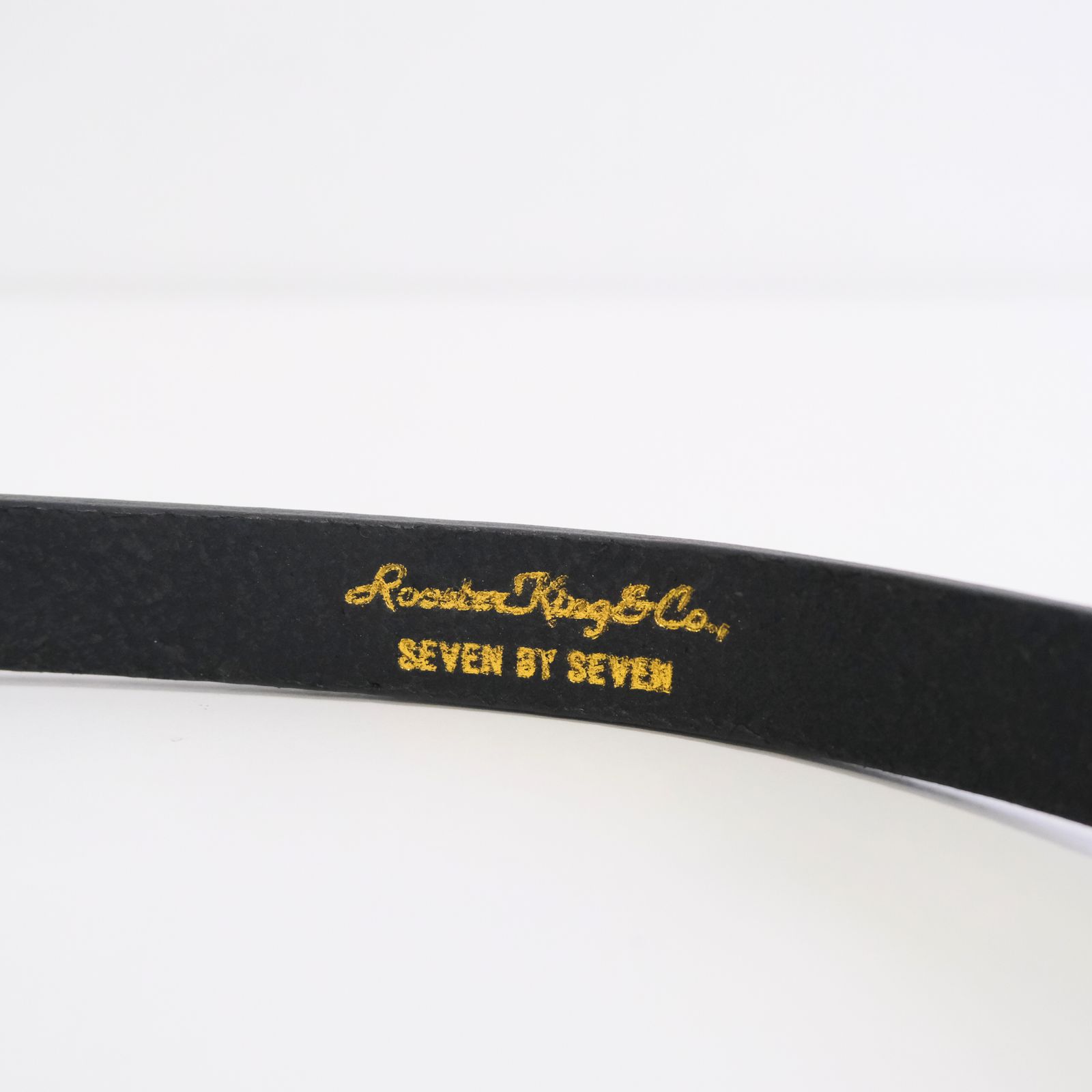 CART BUCKLE NARROW LEATHER BELT / ベルト / レザーベルト / Rooster King＆Co., / Cow leather / 牛革 / Black