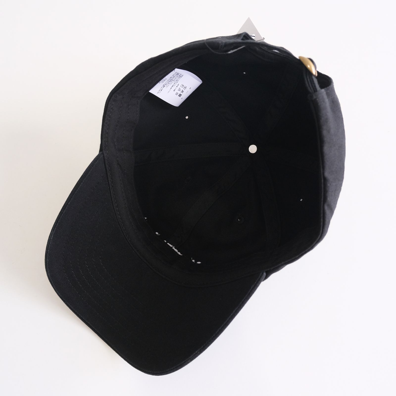 COTTON 6-PANEL HAT（BLACK）