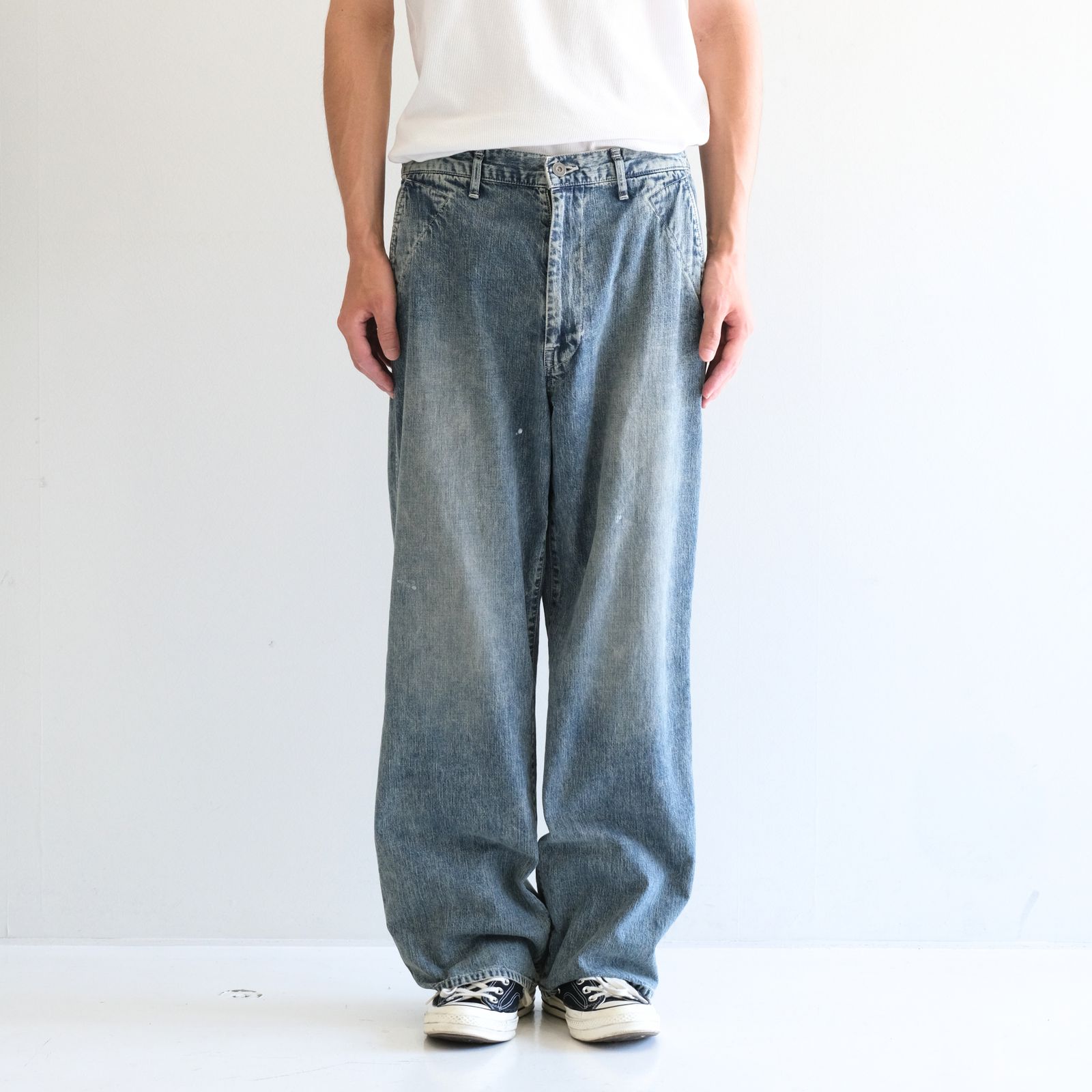 FADED LIGHT DENIM WORK PANTS（FADED BLUE）