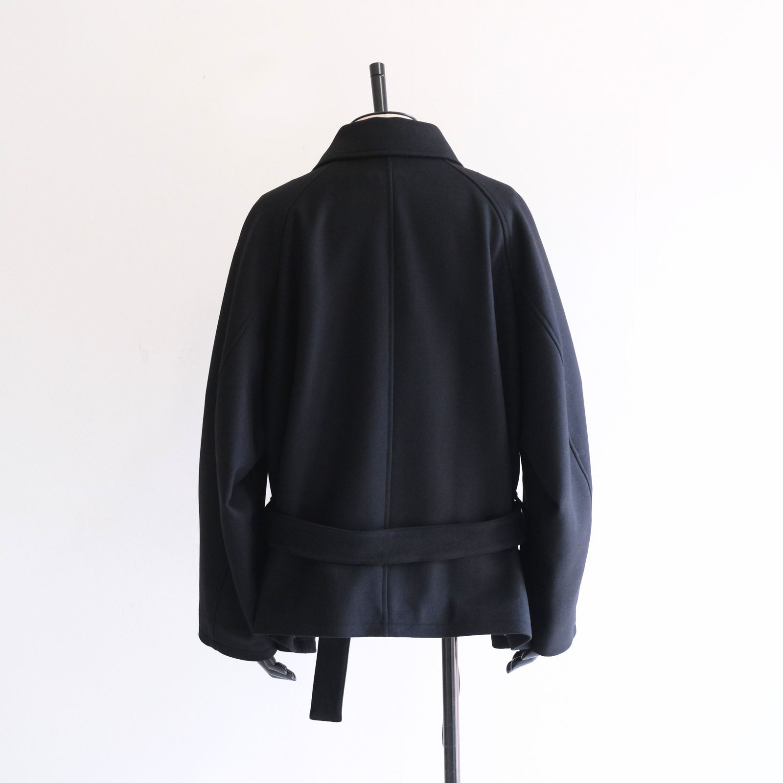 【残り1点】Wool Raglan Pea Coat（Black）