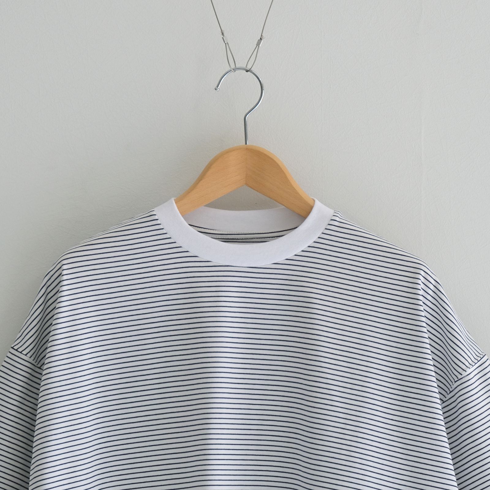 BALLOON BORDER SHORT SLEEVE T-SHIRT / Tシャツ / バルーン / ボーダー / WHITE × NAVY