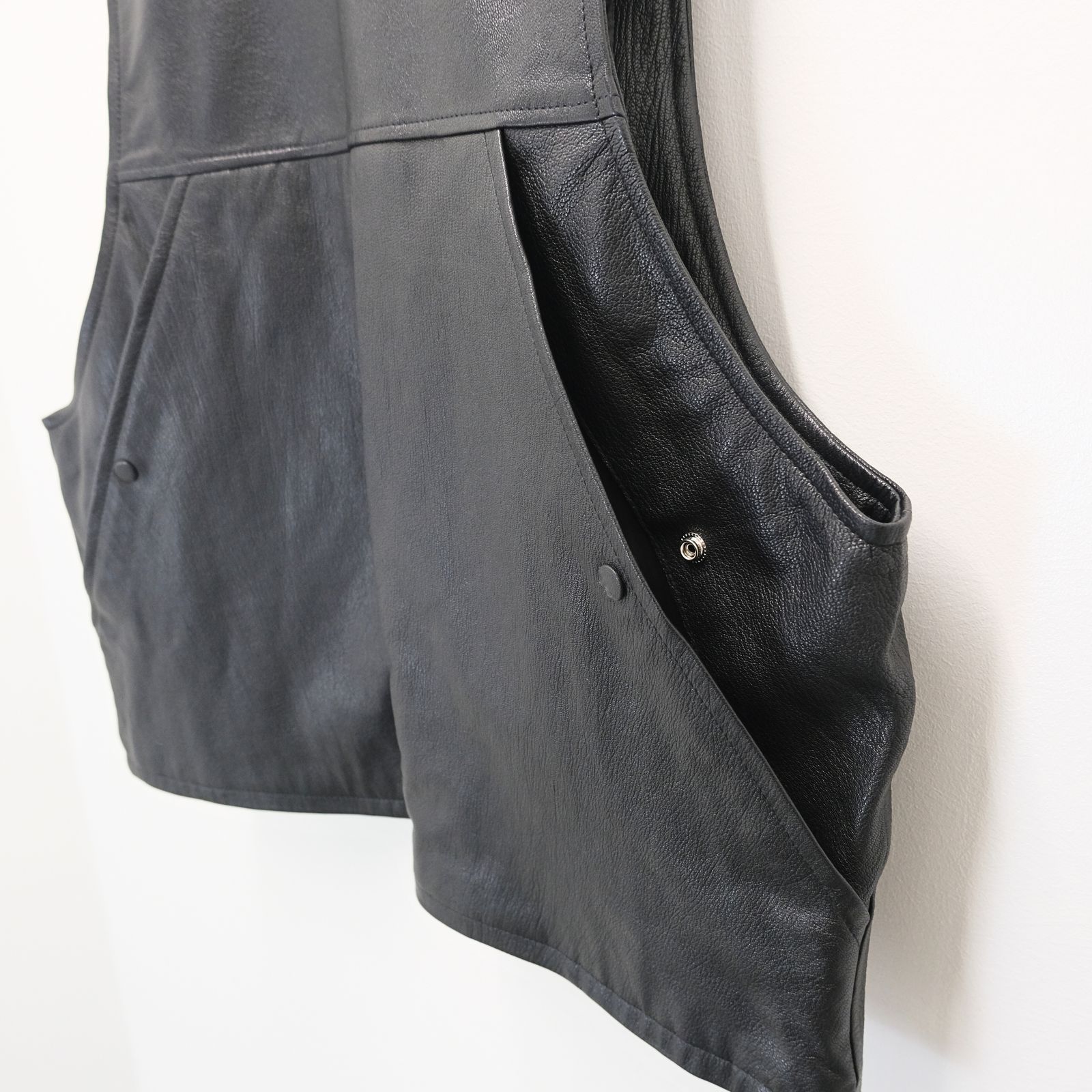HUNTING VEST / レザーベスト / ゴートレザー