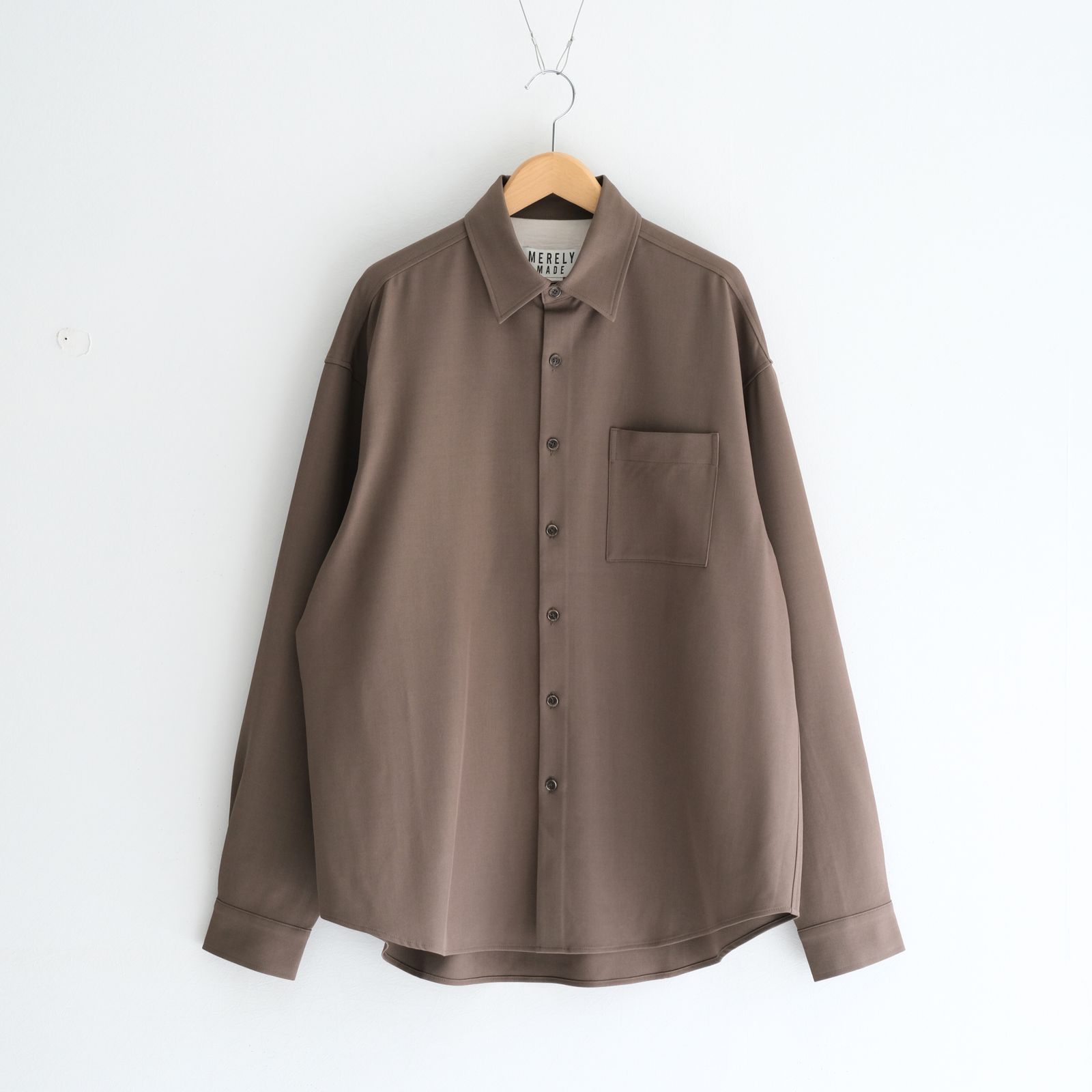 MERELY US LAZY OVERSHIRT / シャツ / 長袖 / DARK TAUPE