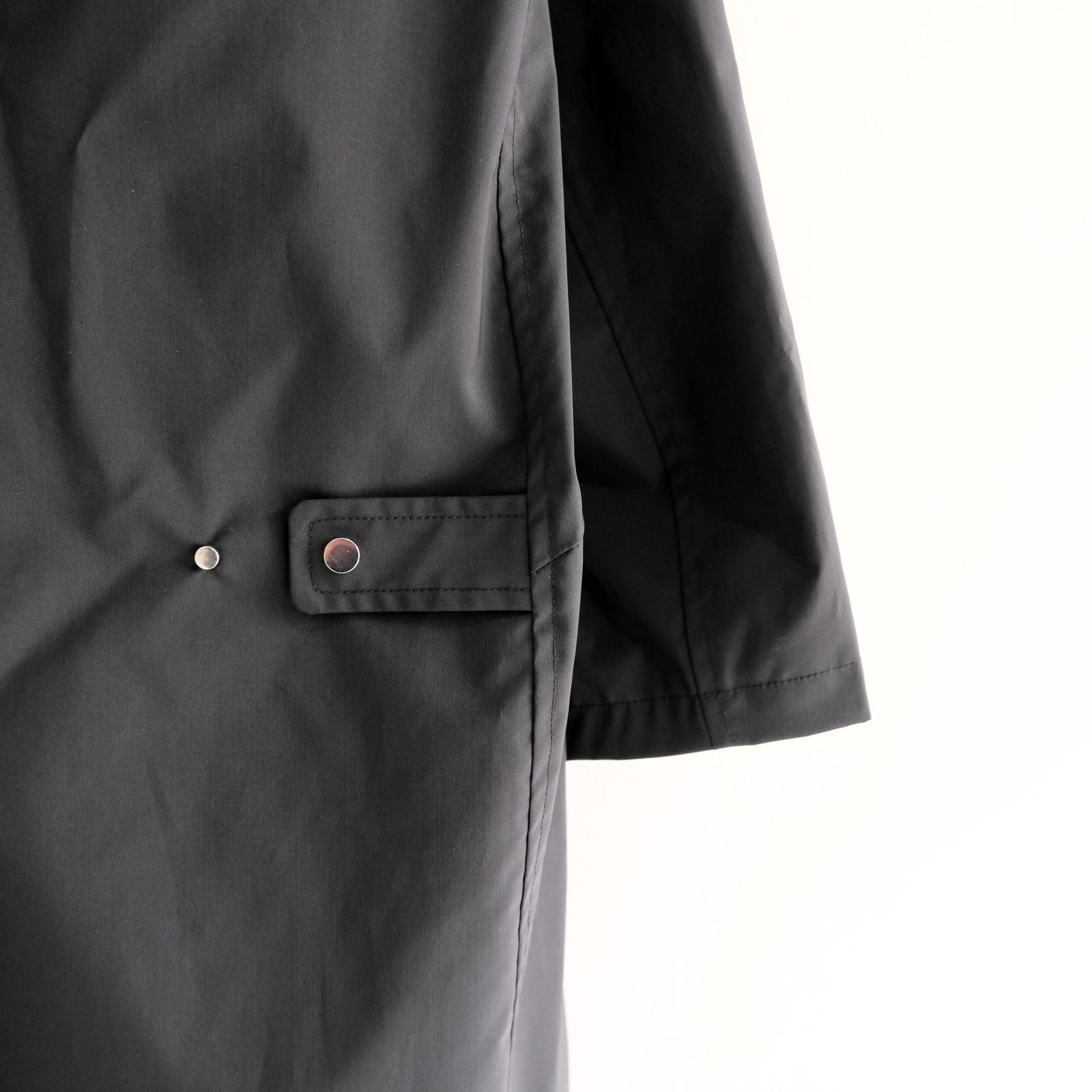 WATER RESISTANT WOOL BALMACAAN COAT（BLACK）
