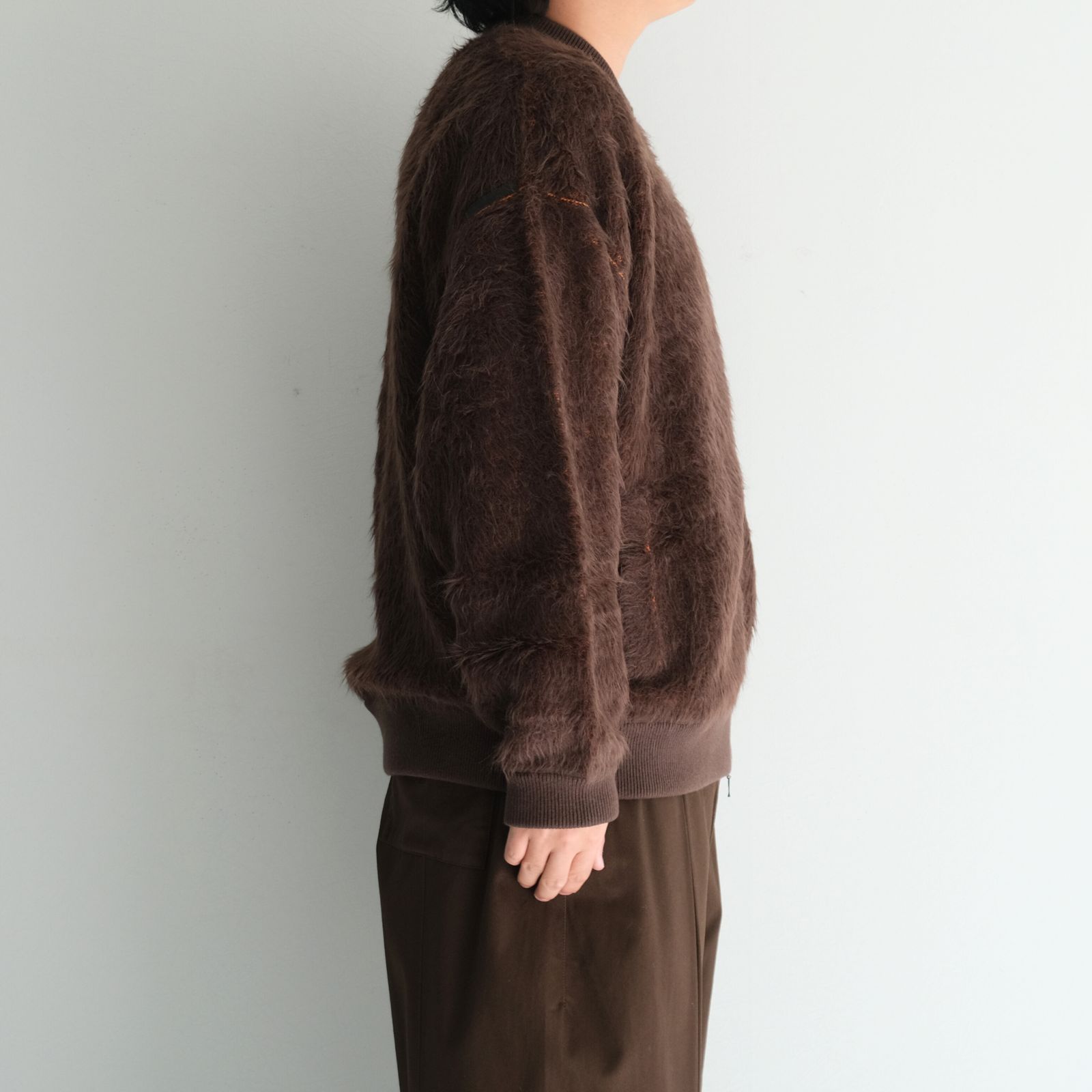 Suri Alpaca Bomber Jacket / ジャケット / ボンバージャケット / アルパカ / スリアルパカ / Dark Brown / Orange