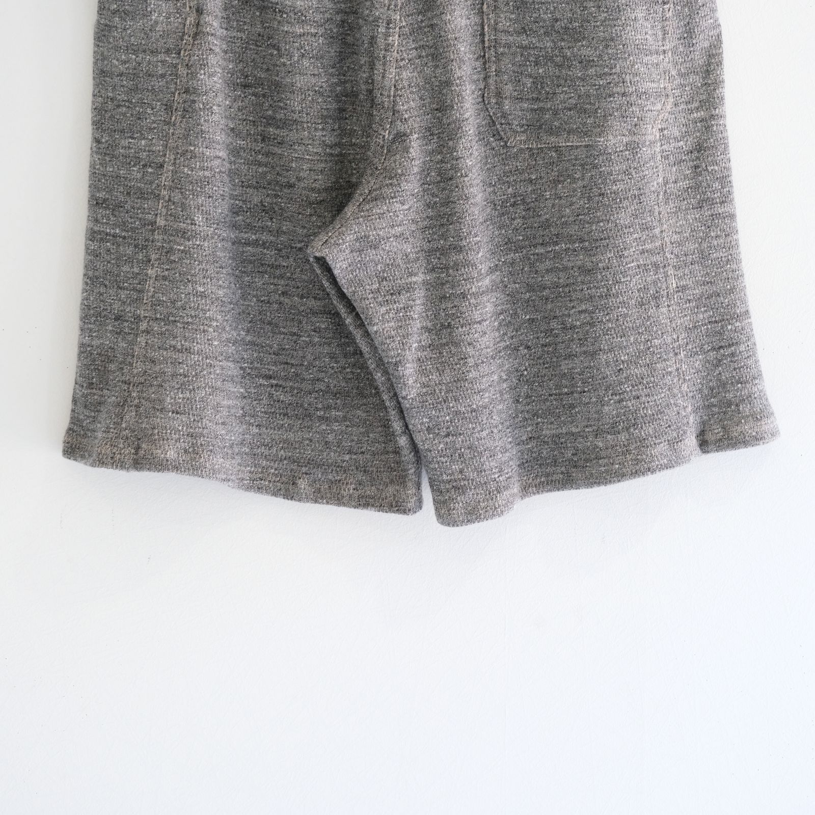 THERMAL SHORT PANTS - Mixed “UNSTAINED” yarn - / ショーツ / パンツ / GRAY