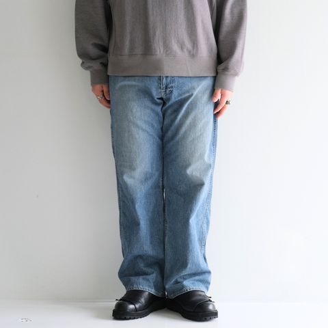 VINTAGE FADED LIGHT DENIM PAINTER PANTS / ヴィンテージフェードライトデニムペインターパンツ（FADED BLUE）