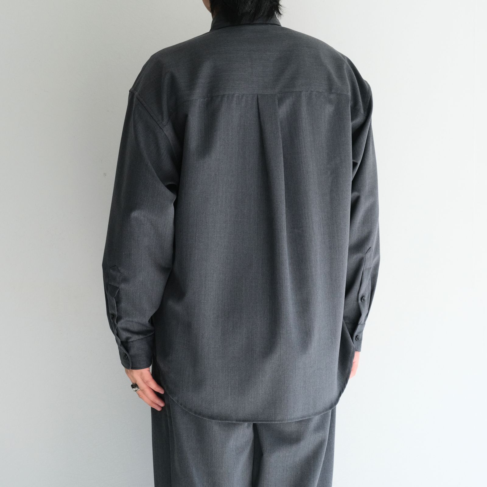 WOOL-POLY STANDARD SHIRT / シャツ / GRAY