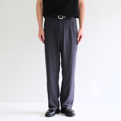 Lee / SEVEN BY SEVEN  / SHEER COWBOY PANT ‐Gingham Check Indian fabric‐ （Navy）