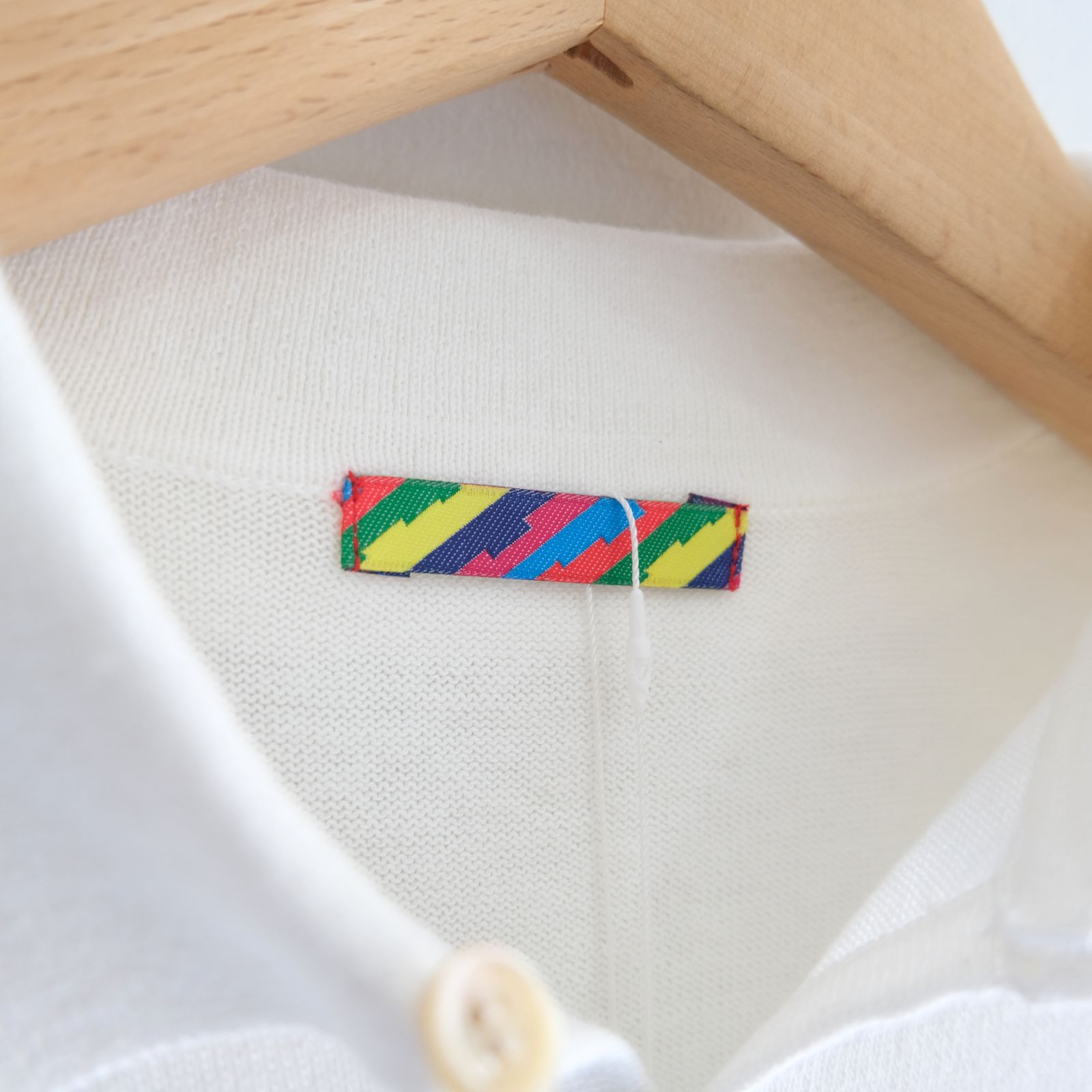 Knitted Polo Shirt /  ニット ポロ シャツ（WHITE）