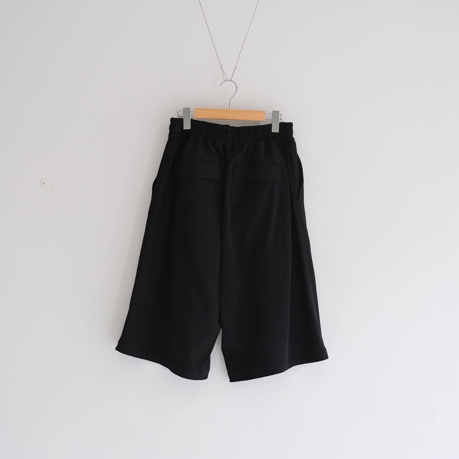 Wide Baggy Twill Short Pants / パンツ / ショーツ / バギー / Black