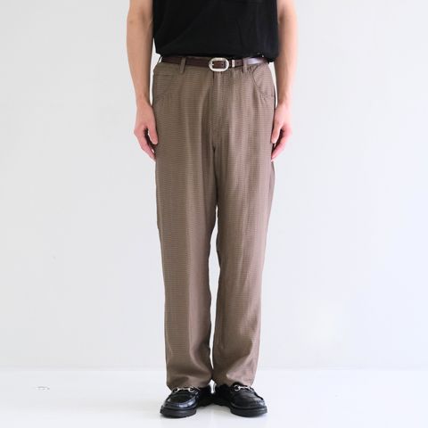 Lee / SEVEN BY SEVEN  / SHEER COWBOY PANTS ‐Gingham Check Indian fabric‐ /