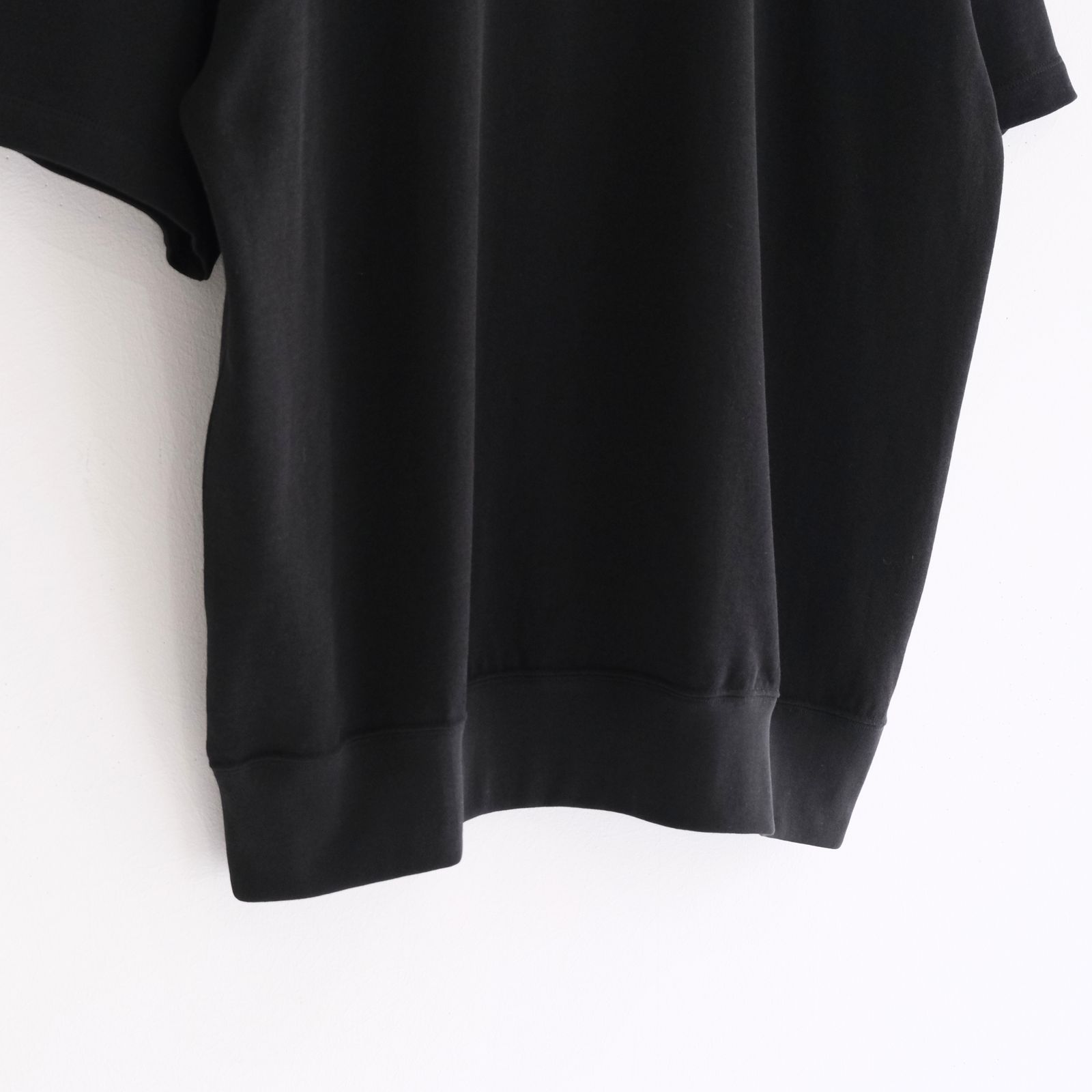 SOFT DRY SHORT LOOP TERRY SWEAT TEE （BLACK）