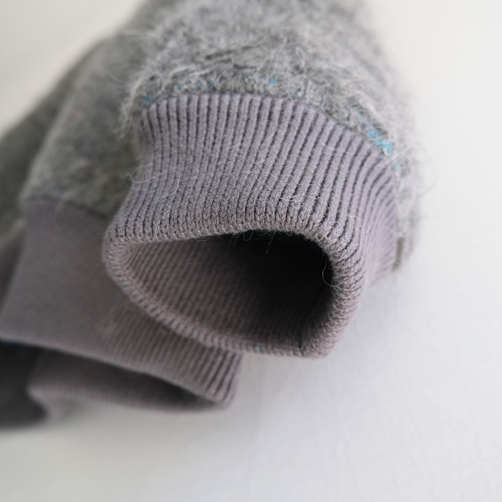 Suri Alpaca Bomber Jacket / ジャケット / ボンバージャケット / アルパカ / スリアルパカ / Grey / Turquoise