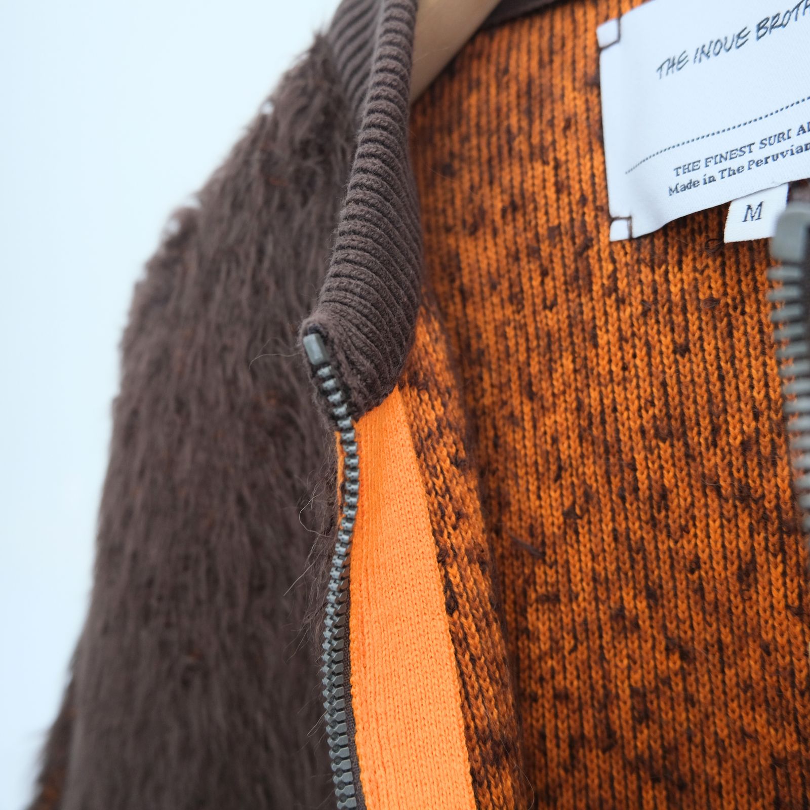 Suri Alpaca Bomber Jacket / ジャケット / ボンバージャケット / アルパカ / スリアルパカ / Dark Brown / Orange