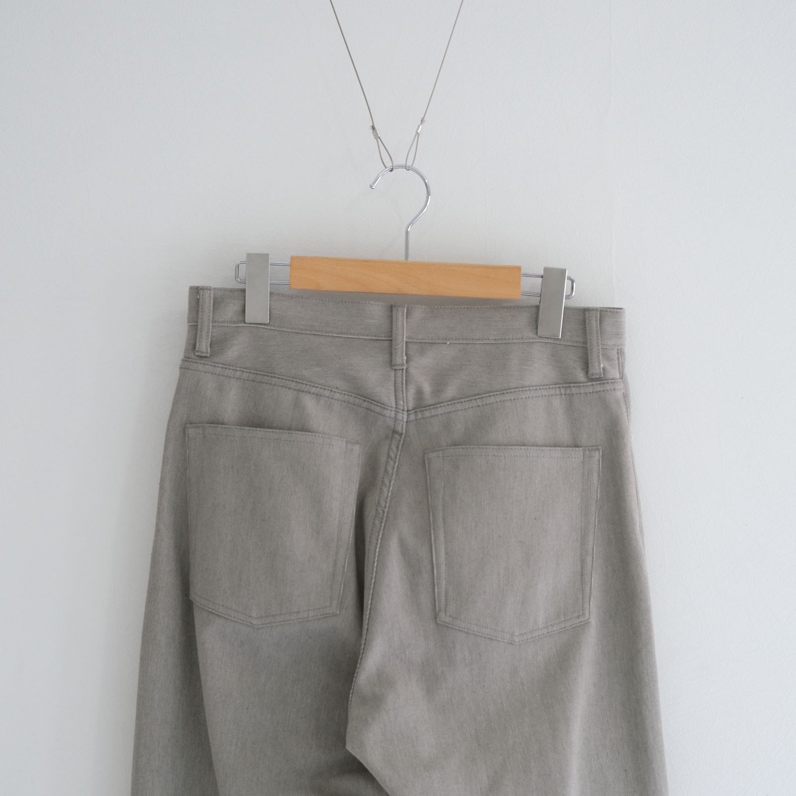 5PK COTTON PIQUE WIDE PANTS / Unstained / organic cotton / パンツ / GRY