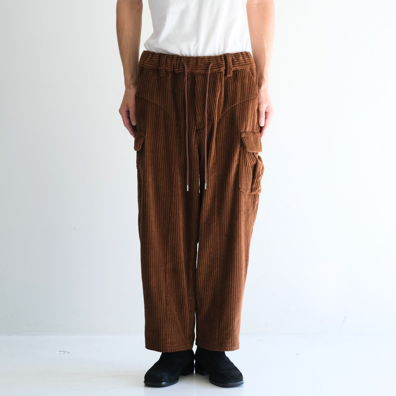 【残り1点】WIDE-WALE CORDUROY CARGO PANTS（BROWN）