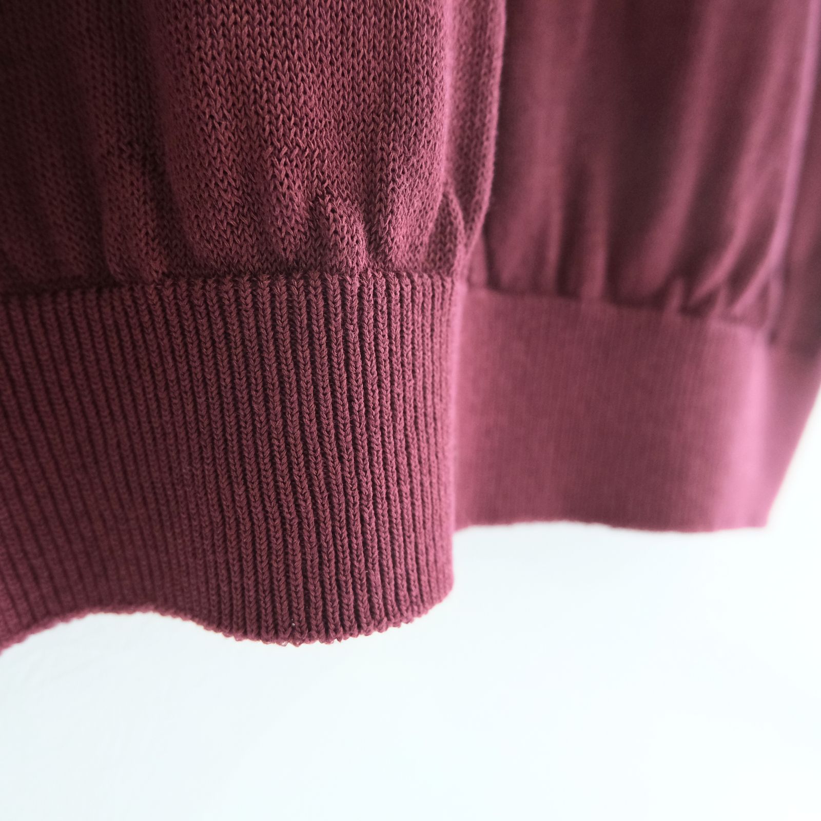Wide knit T-Shirt / ワイド ニット Tシャツ（Burgundy）