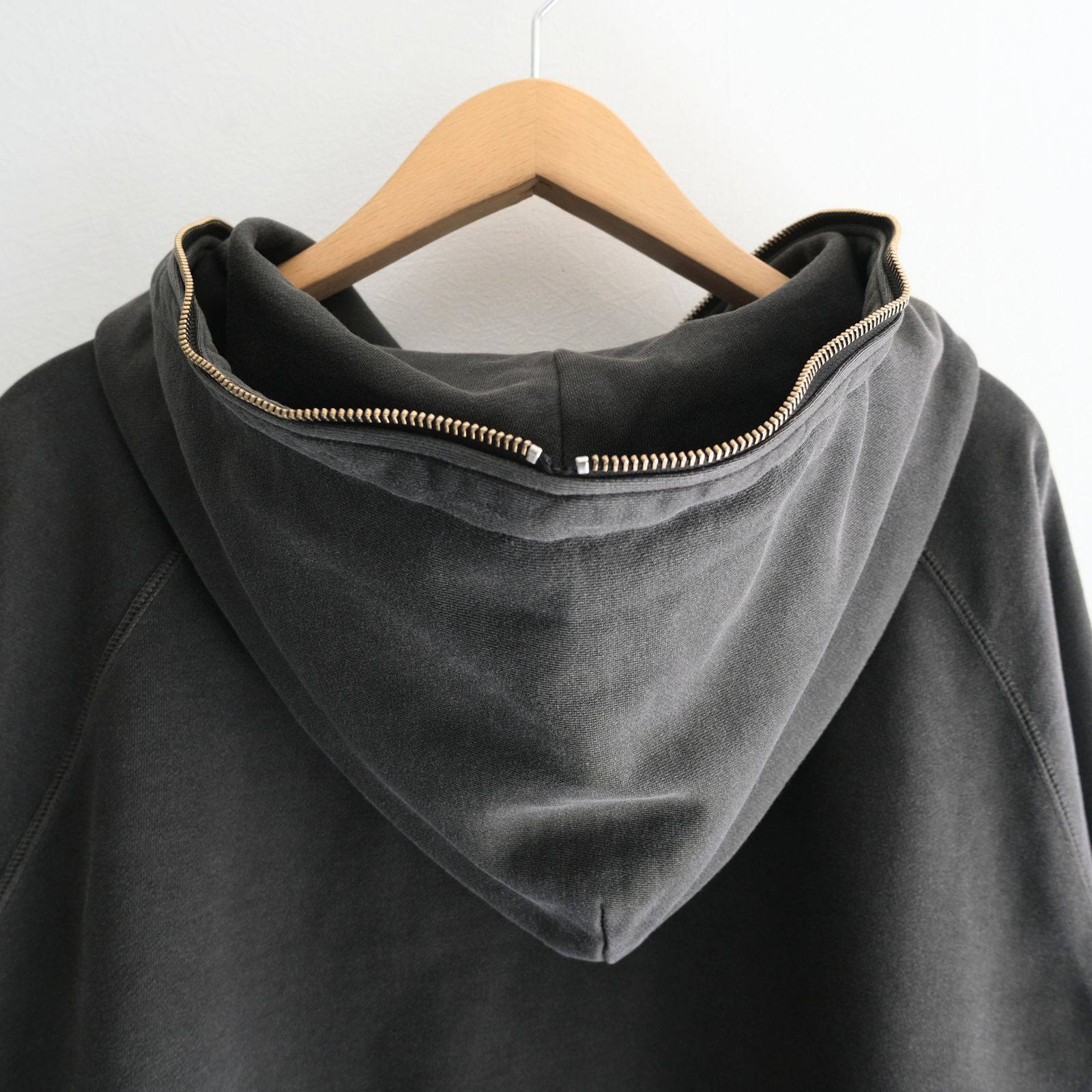 Processed Half-Zip Sweat Hoodie（Gray）