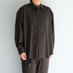 WOOL-POLY STANDARD SHIRT / シャツ / BROWN