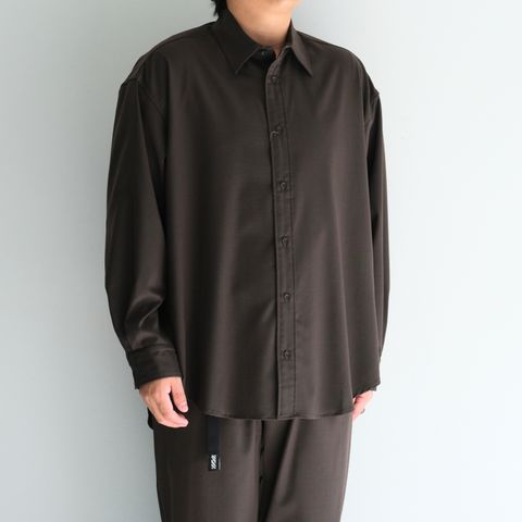WOOL-POLY STANDARD SHIRT / シャツ / BROWN