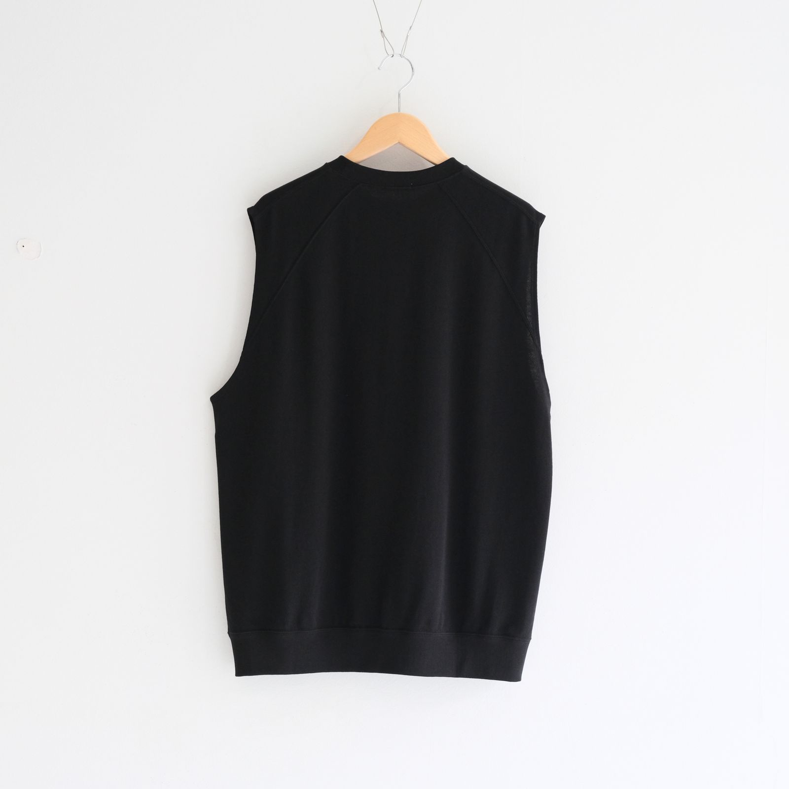 SOFT DRY SHORT LOOP TERRY SLEEVLESS TOP （BLACK）