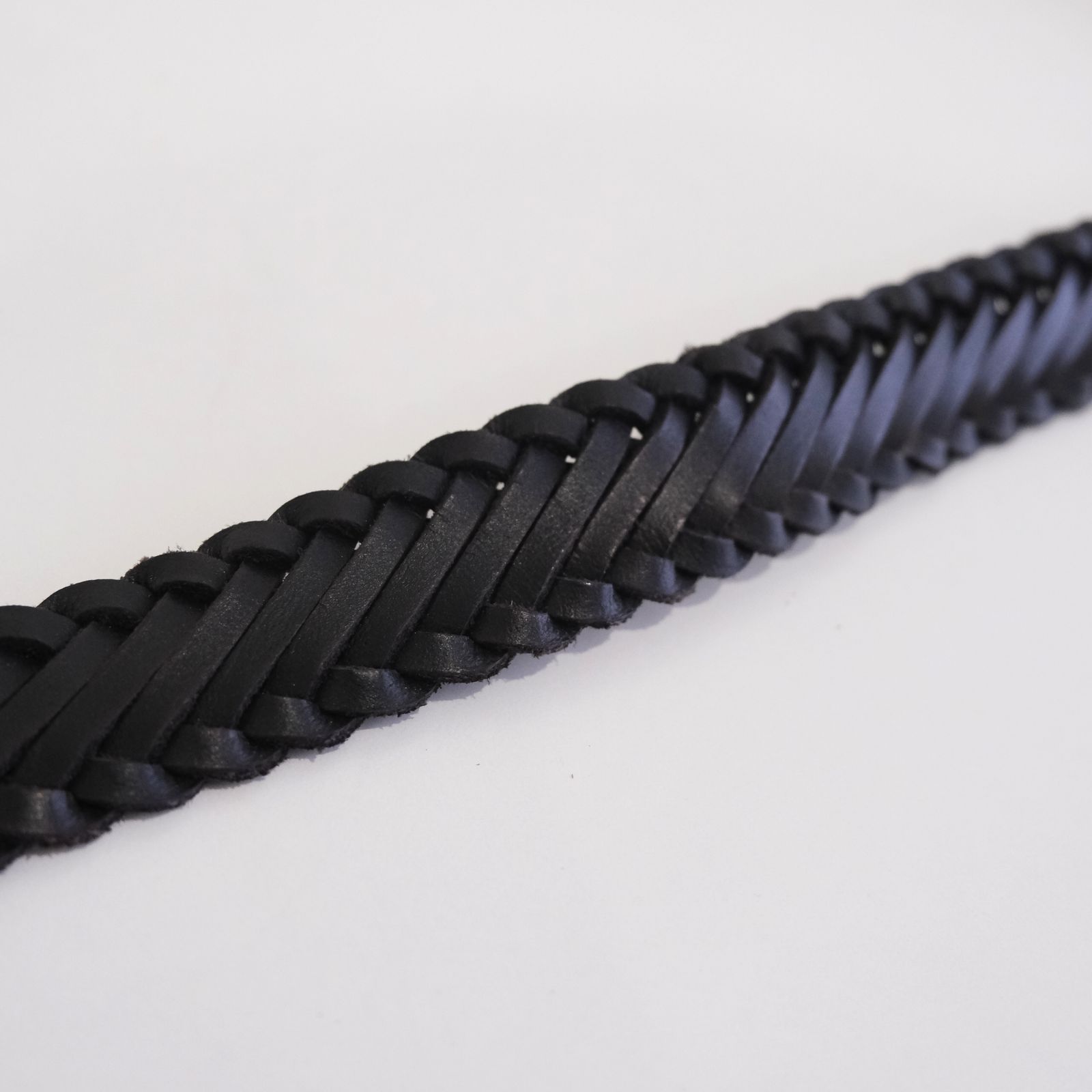 HAND BRAIDING LEATHER BELT ‐Cow leather‐ / ベルト / レザー / Black