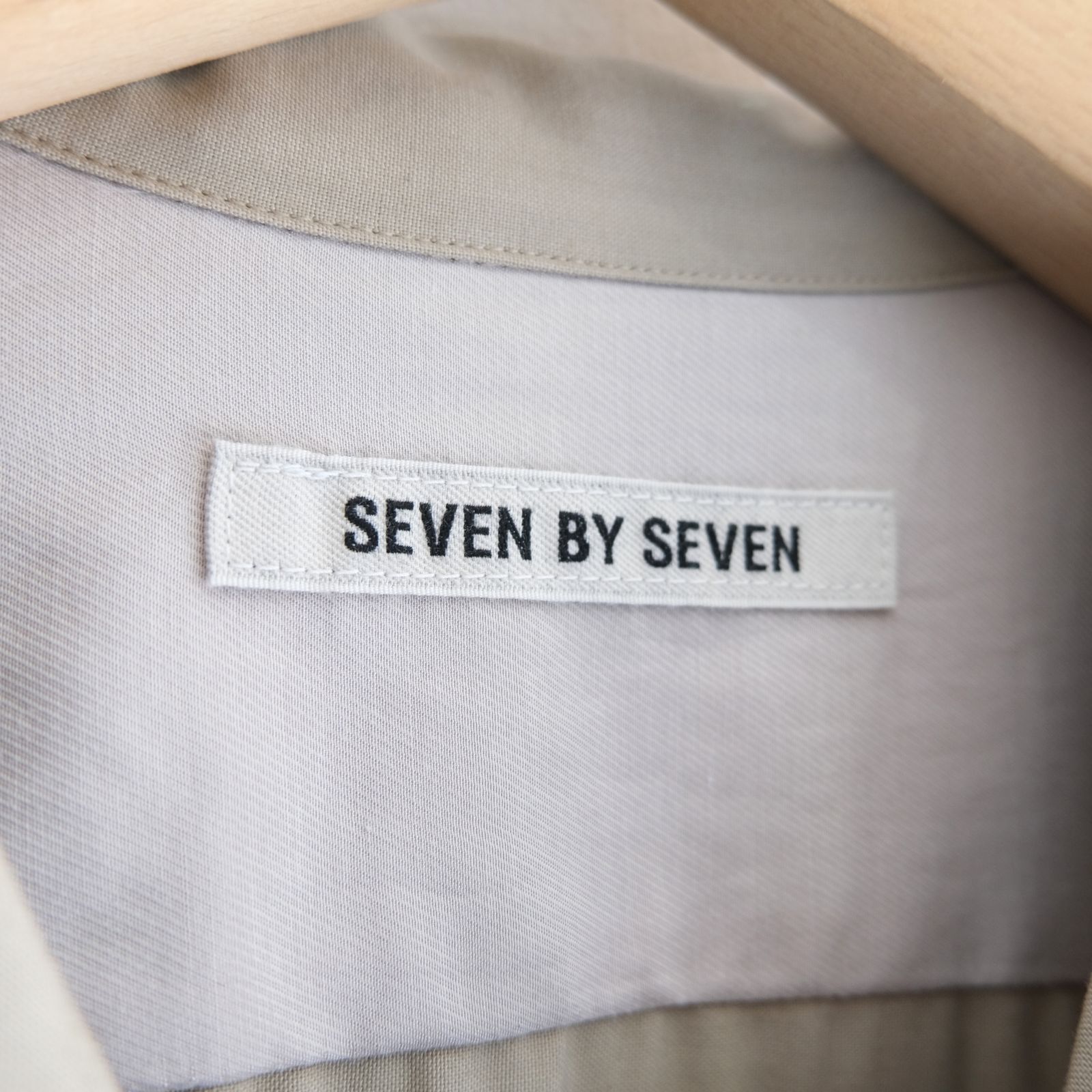 OPEN COLLAR SHIRTS  - Botanical print -（Gray Khaki）