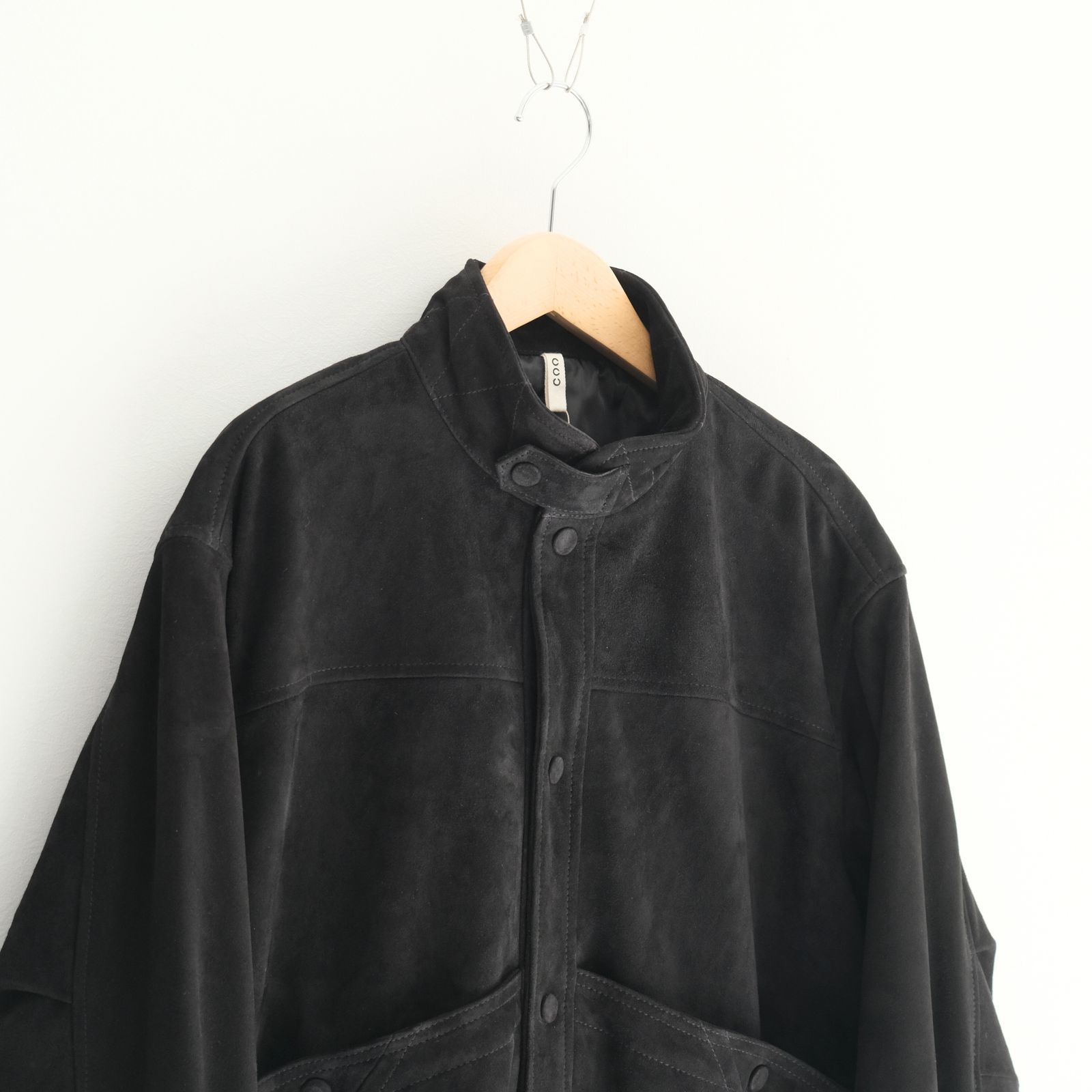 HIKER JACKET / ジャケット / レザージャケット / ハイカージャケット /  SHEEP SUEDE / 羊革 /  BLACK