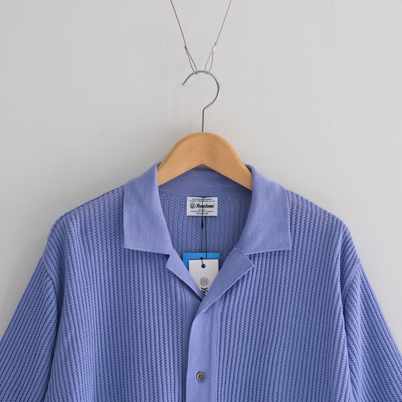 COTTON SUKASHI KNIT S/T / ニットシャツ / PURPLE