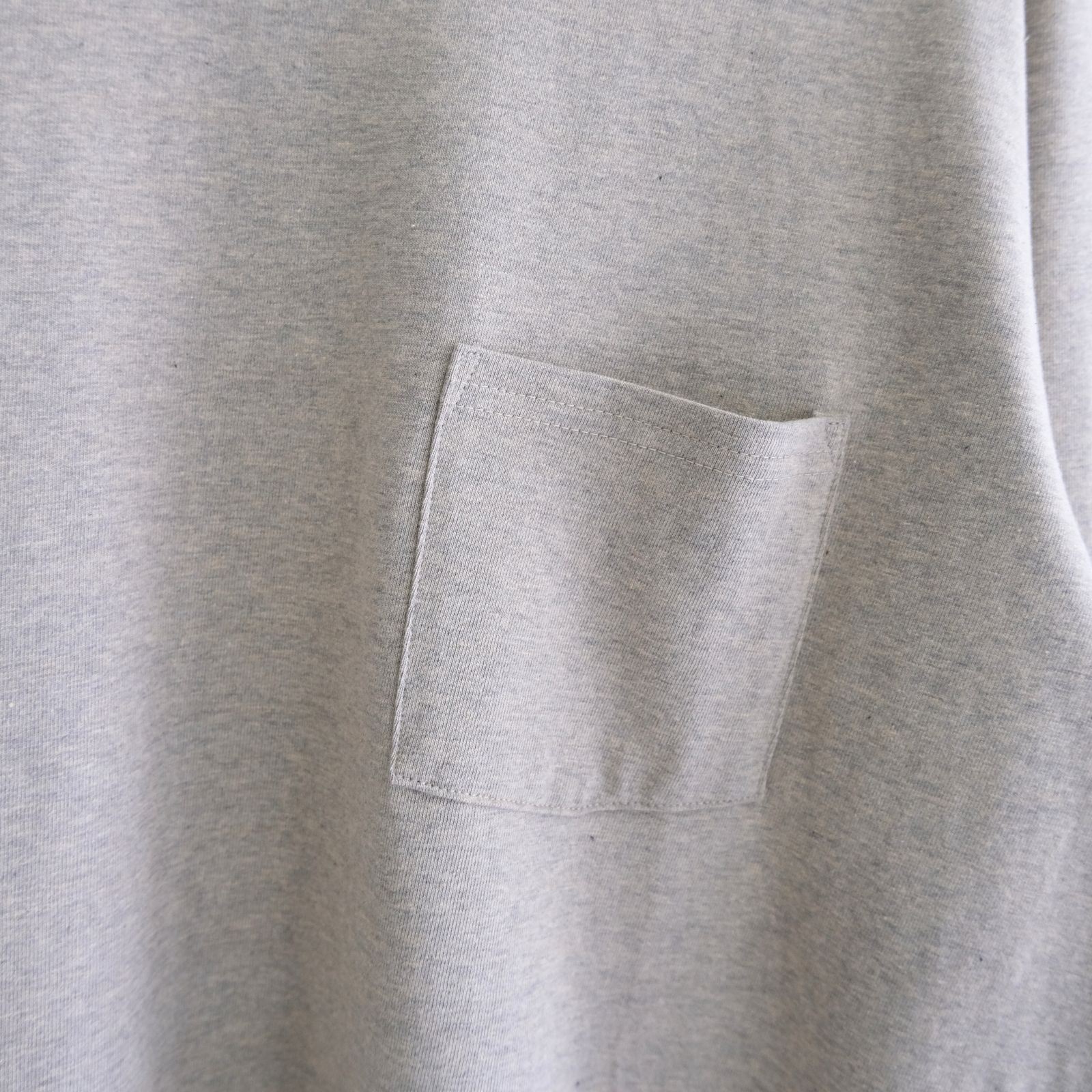 WRAP AROUND POCKET TEE L/S - Raffy plainstitch - / ロンT / ロングスリーブTシャツ / ラフィー / Beige
