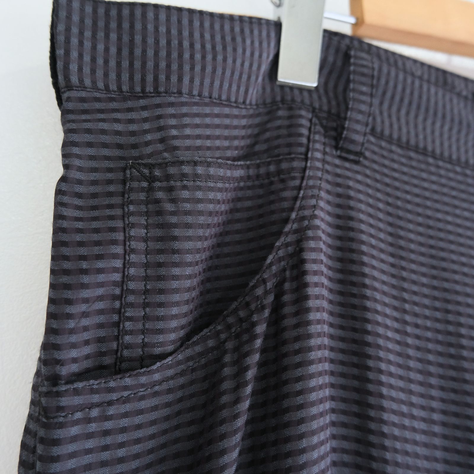 Lee / SEVEN BY SEVEN  / SHEER COWBOY PANT ‐Gingham Check Indian fabric‐ （Navy）