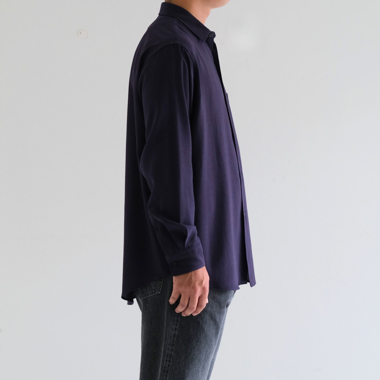 RAYON LINEN CHECK SHIRT / シャツ / チェック / BLUE・BROWN