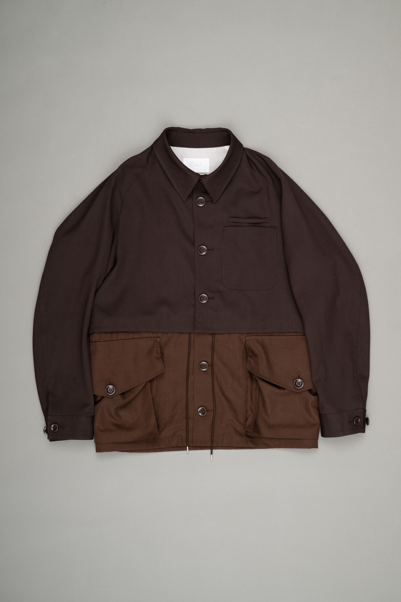 Layered Military Coat（Brown）