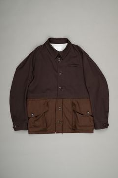 Layered Military Coat（Brown）