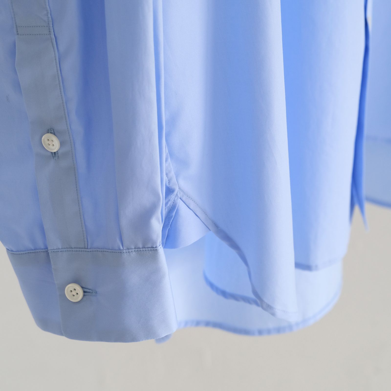 【販売開始 : 7/18 (土) 00:00~】Broad Cotton Wide Shirts（Sax Blue）