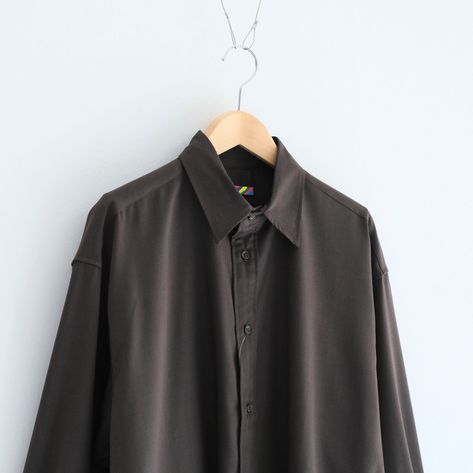WOOL-POLY STANDARD SHIRT / シャツ / BROWN