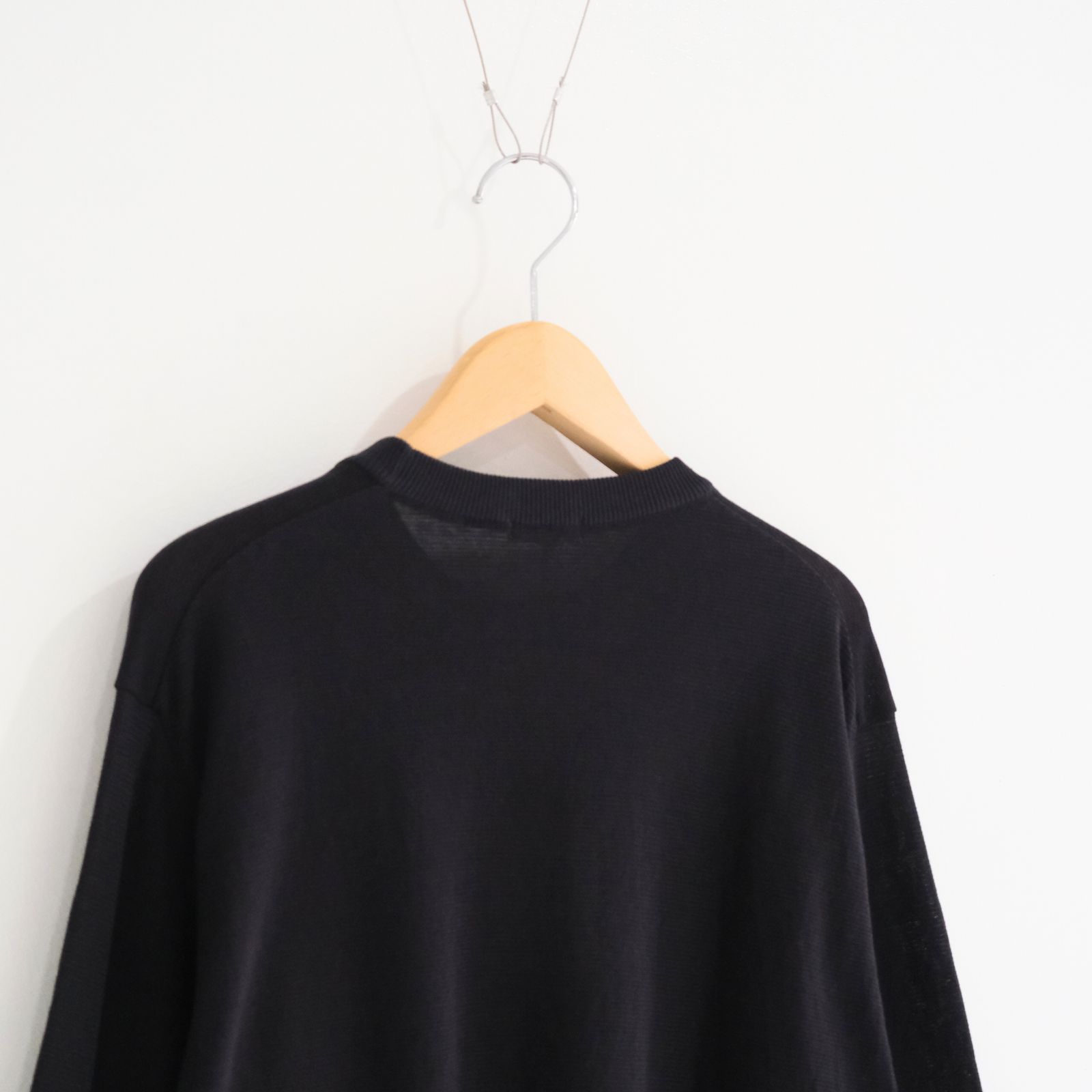 TWISTED COTTON KNIT PULLOVER / ニット / コットン / BLACK