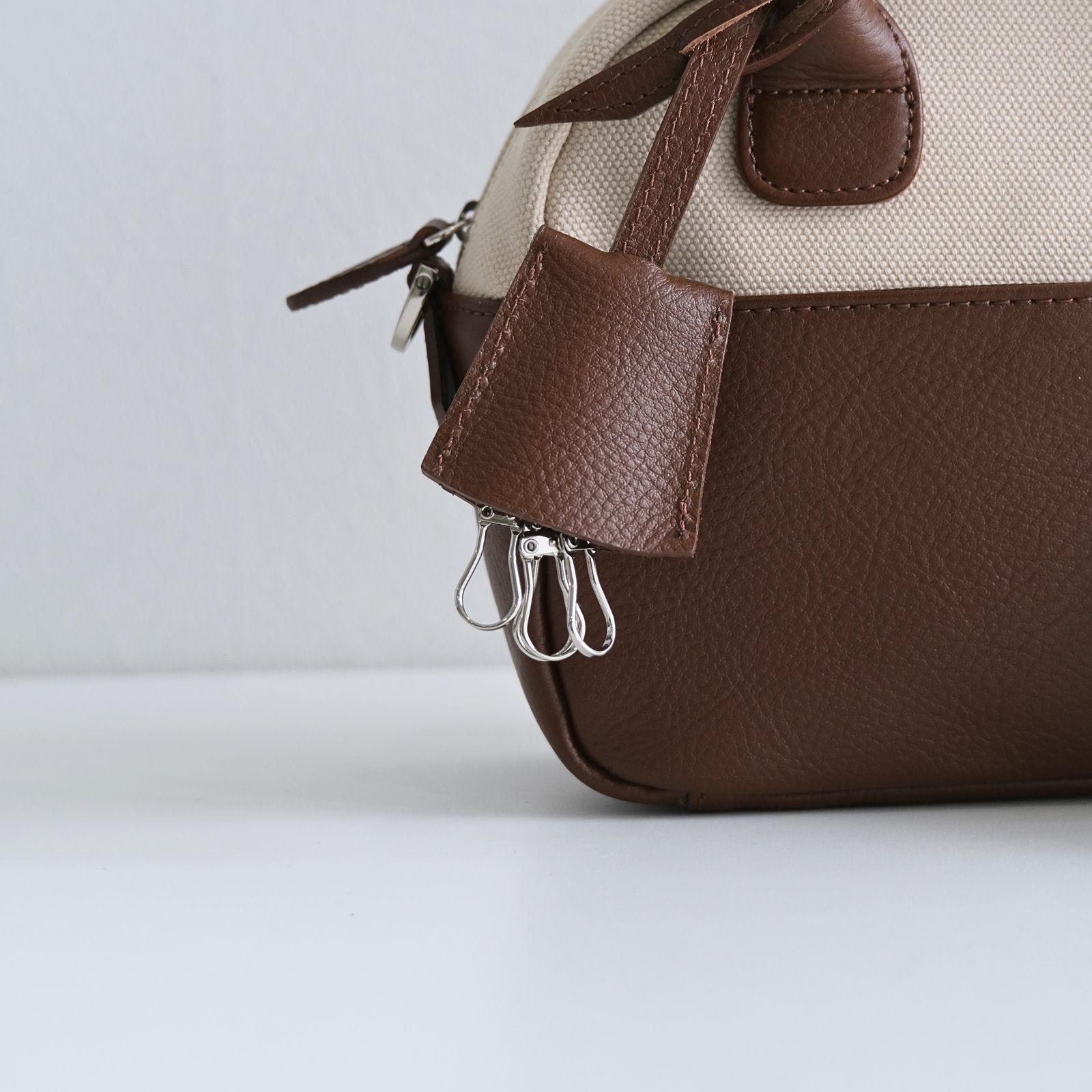 S.DOME CANVAS & LEATHER BOSTON BAG SMALL / ボストンバッグ / BROWN