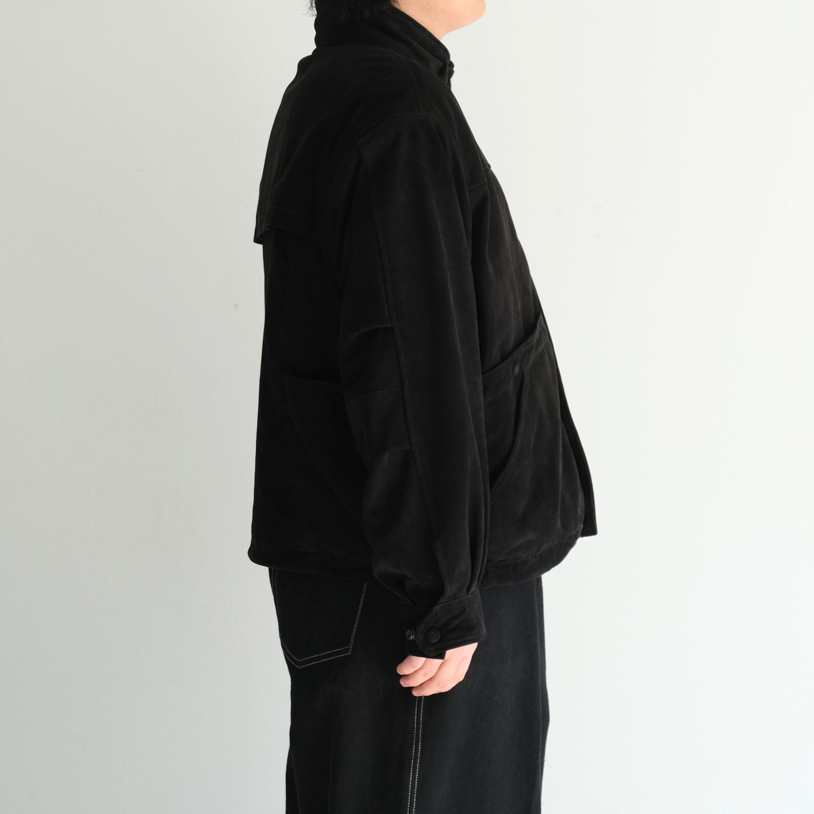 HIKER JACKET / ジャケット / レザージャケット / ハイカージャケット /  SHEEP SUEDE / 羊革 /  BLACK