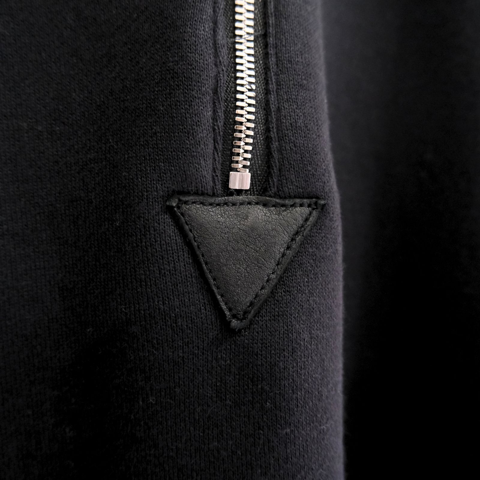 【残り1点】"BROTHERS" Leather x Original Supima Aging Cotton Sweat（BLACK）