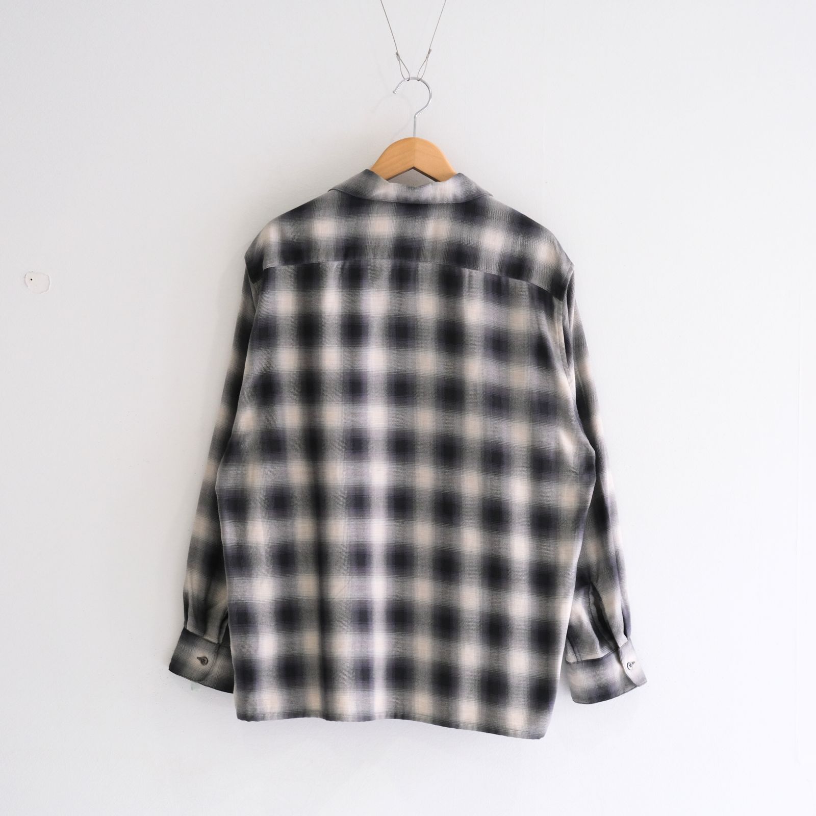 OMBRE CHECK OPEN COLLAR SHIRTS ‐Cotton Yak‐ / シャツ / チェックシャツ / オンブレチェック / Check