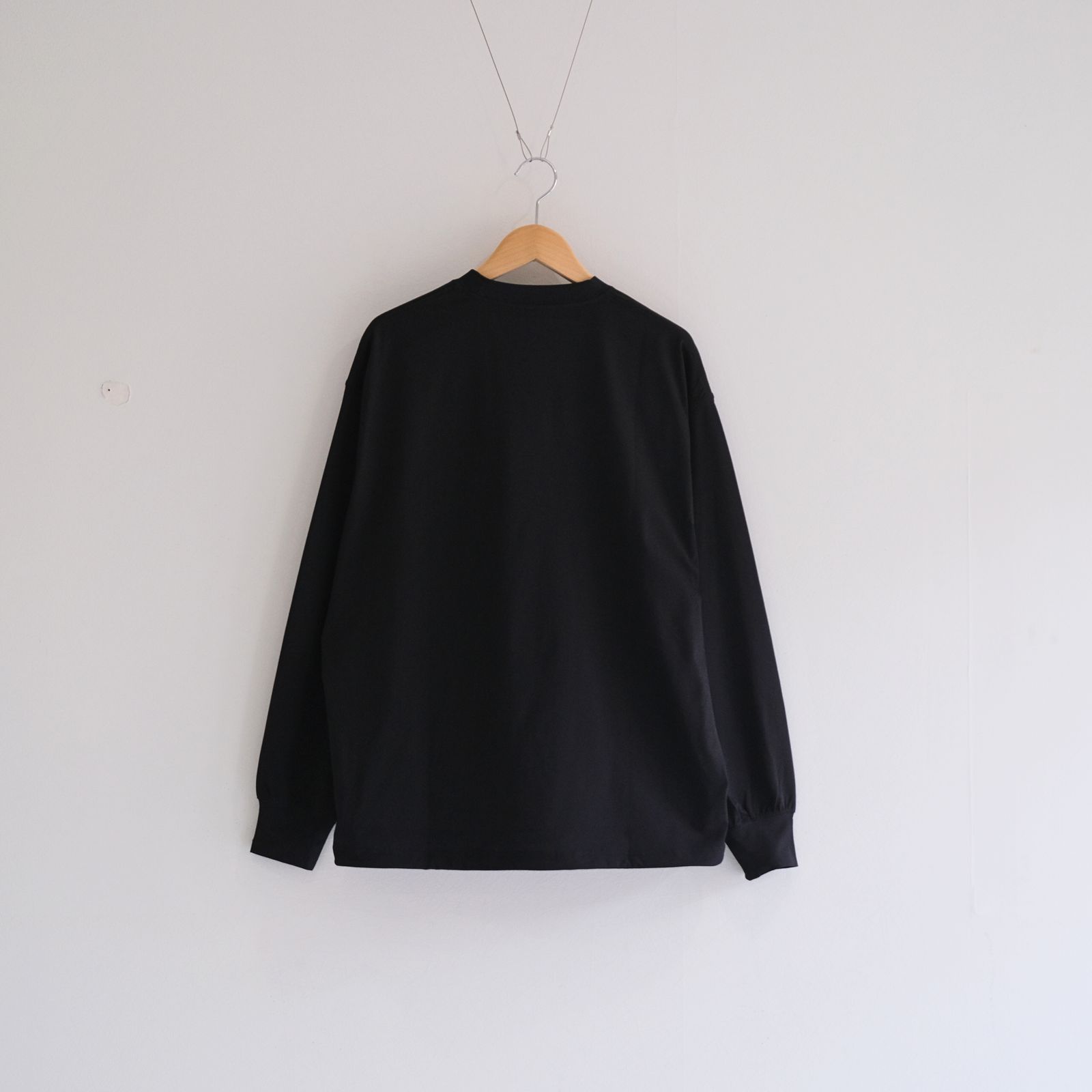 DRY DRAW CORD LONG SLEEVE T-SHIRTS / ロングスリーブTシャツ / UPF50＋ / 紫外線カット / BLACK