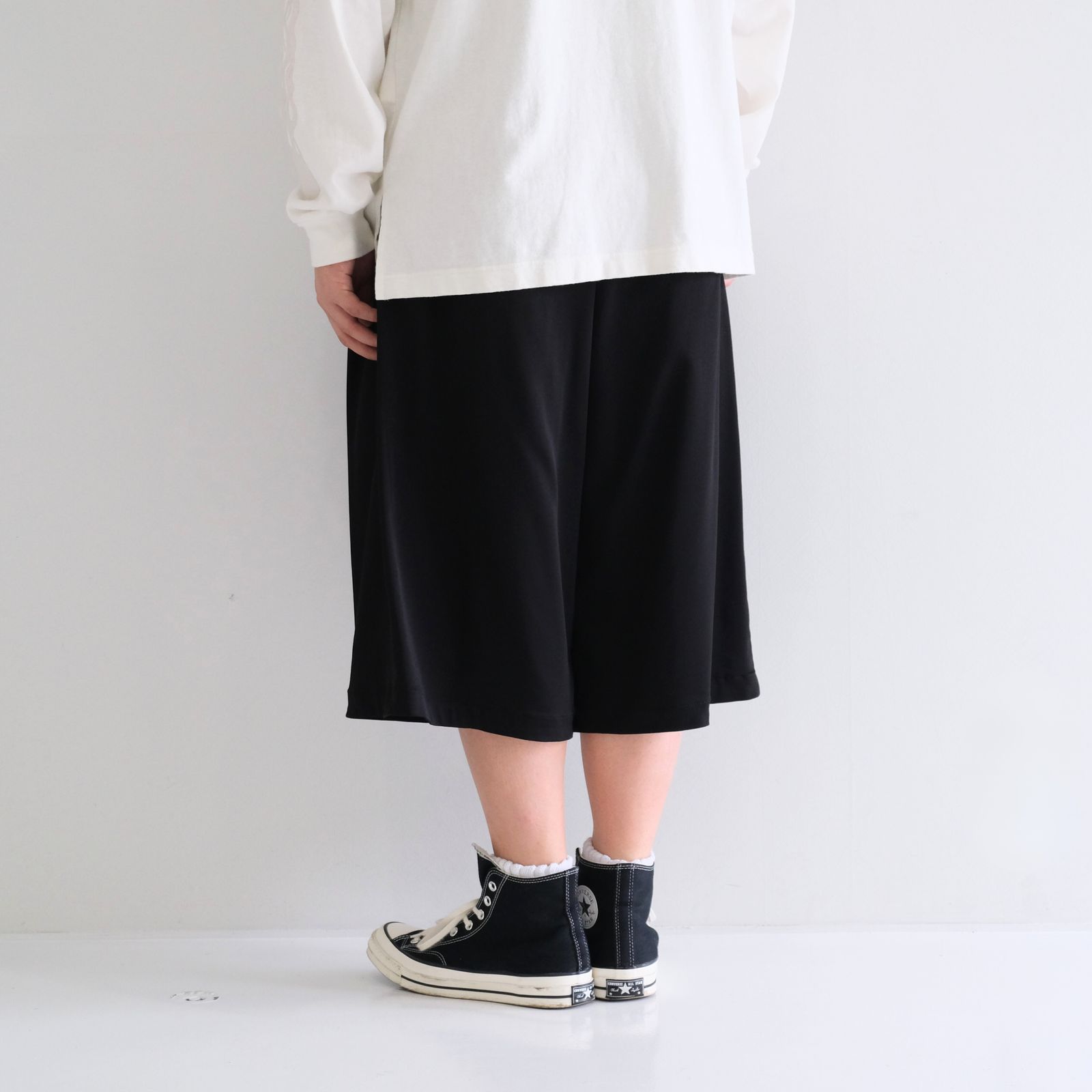 Wide Baggy Twill Short Pants / パンツ / ショーツ / バギー / Black